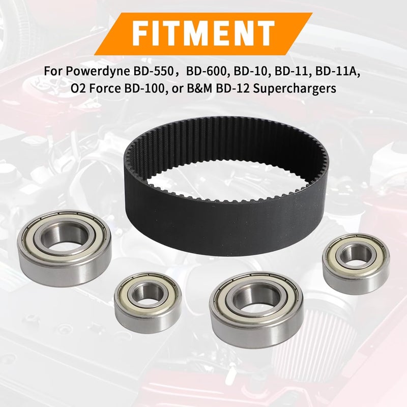 WIKIBB Rebuild Kit For Powerdyne BD-550, BD-600, BD-10, BD-11, BD-11A, O2 Force BD-100, or B&M BD-12 Superchargers - 35mm Belt Drive System Maintenance Package - Image 3